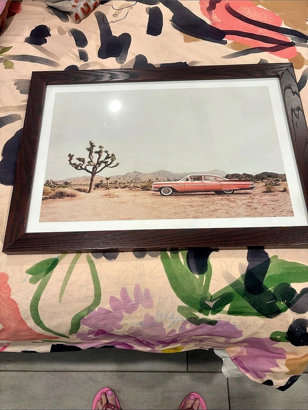 Framed Desert Car Photography Art